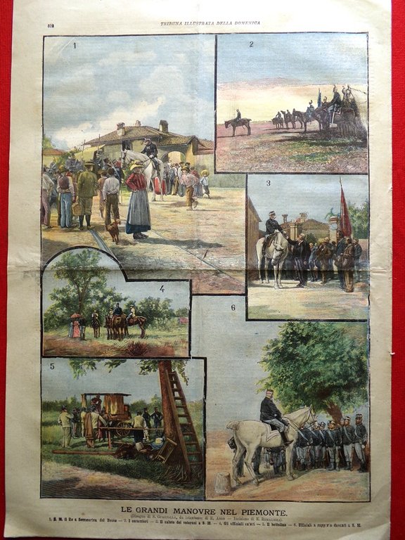 La Tribuna Illustrata 24 Settembre 1899 Scontro Campoligure Manovre in …