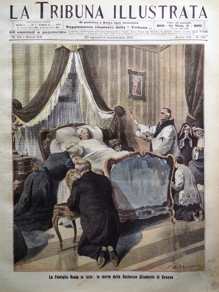 La Tribuna Illustrata 25 Agosto 1912 Elisabetta di Genova Jules …