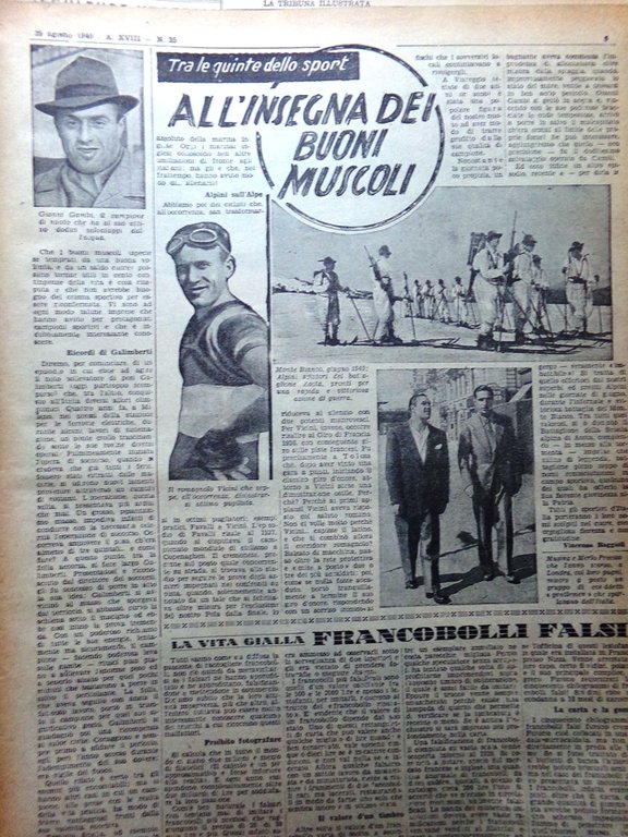 La Tribuna Illustrata 25 Agosto 1940 WW2 Bombe Haifa Parigi …