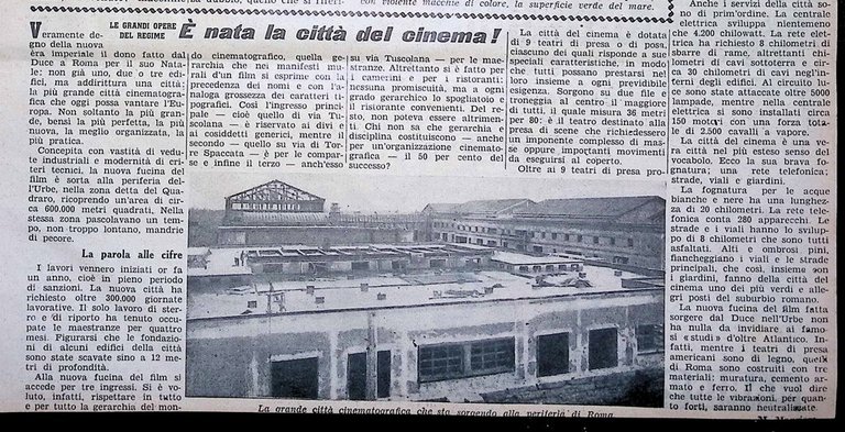 La Tribuna Illustrata 25 Aprile 1937 Commerci Mar Rosso Cinecittà …