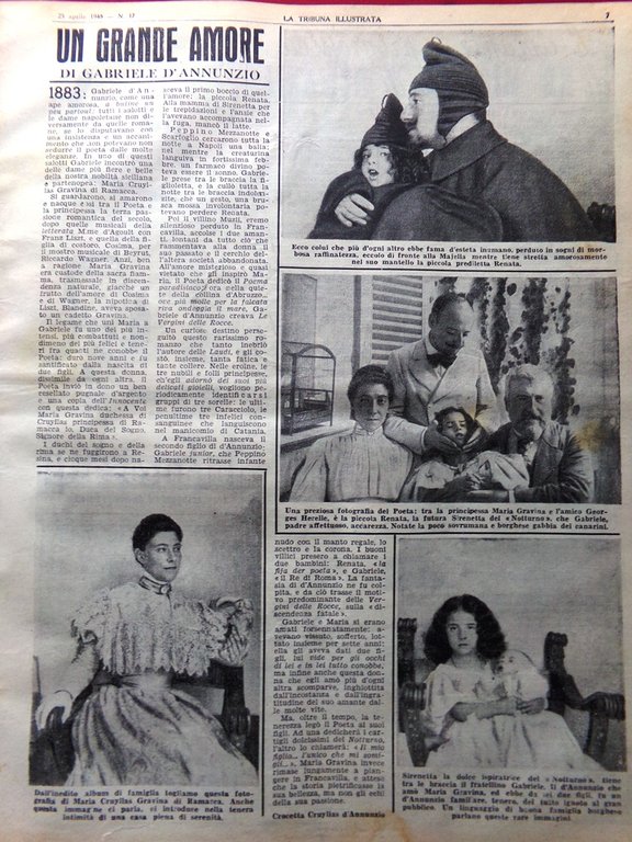 La Tribuna Illustrata 25 Aprile 1948 Arresto Mussolini Amore D'Annunzio … | Immagine Gallery 2