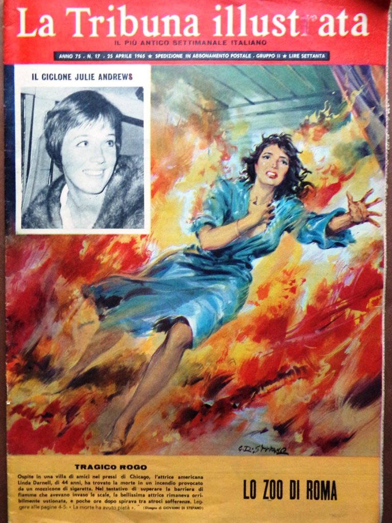 La Tribuna Illustrata 25 Aprile 1965 Linda Darnell Etruschi Andrews …
