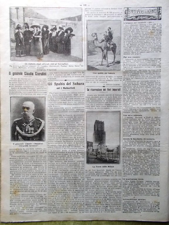 La Tribuna Illustrata 25 Febbraio 1912 Roujon Cherubini Spahis Sahara …