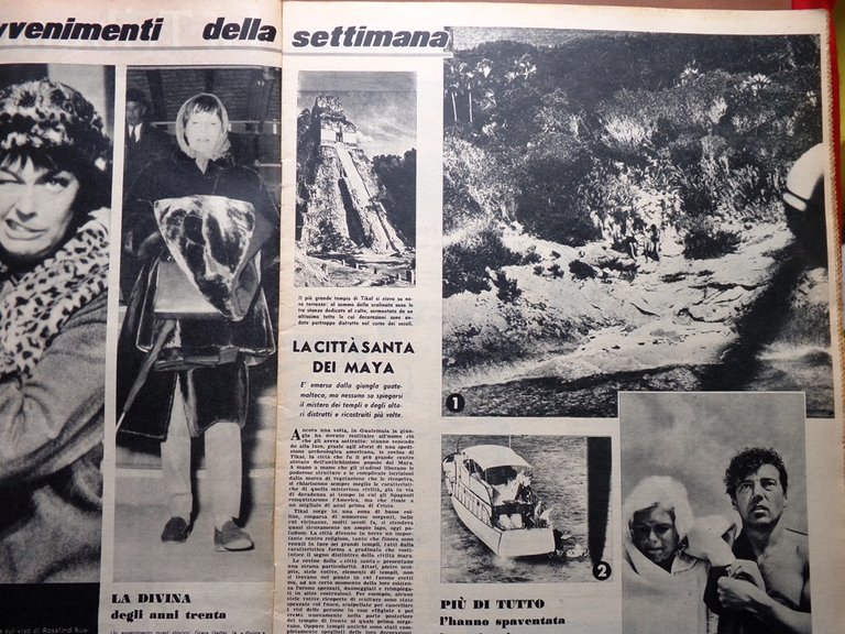 La Tribuna Illustrata 25 Febbraio 1962 Maya Skorzeny Turner Garbo …