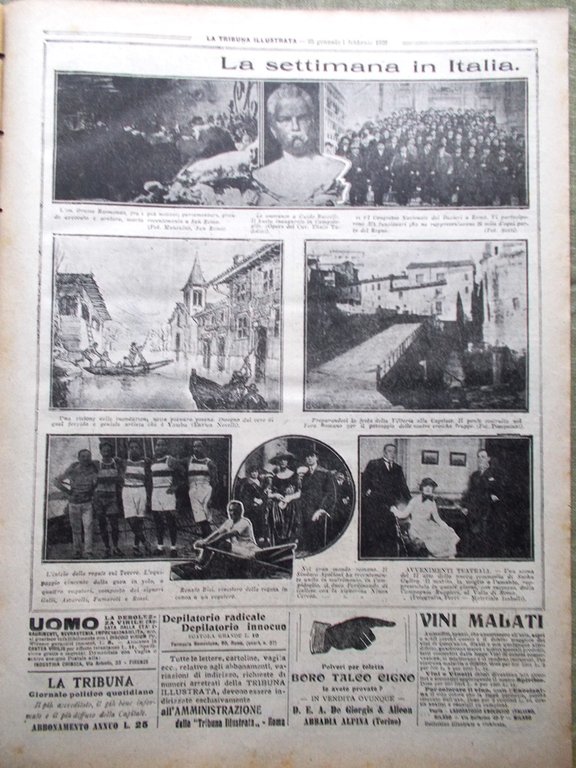 La Tribuna Illustrata 25 Gennaio 1920 Europa Turchi Aviazione Colombo …