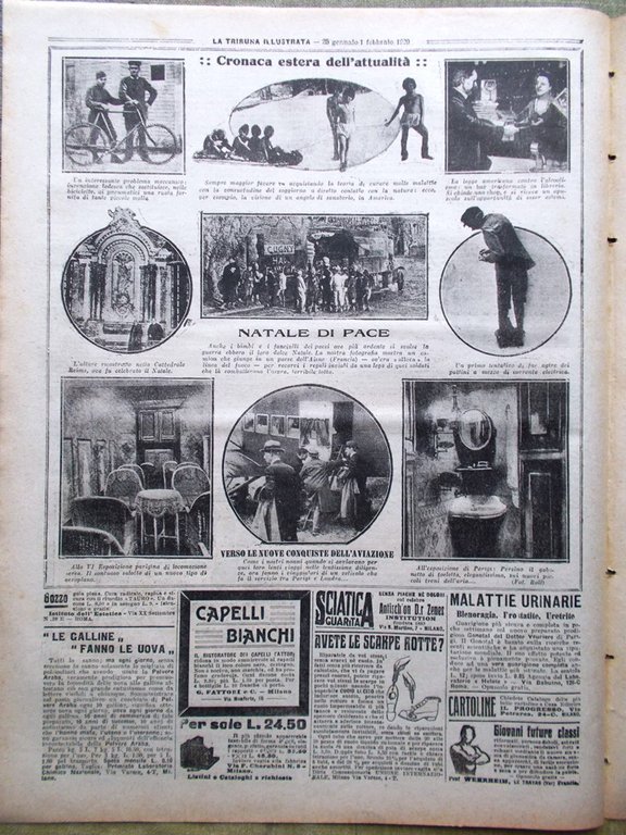 La Tribuna Illustrata 25 Gennaio 1920 Europa Turchi Aviazione Colombo …