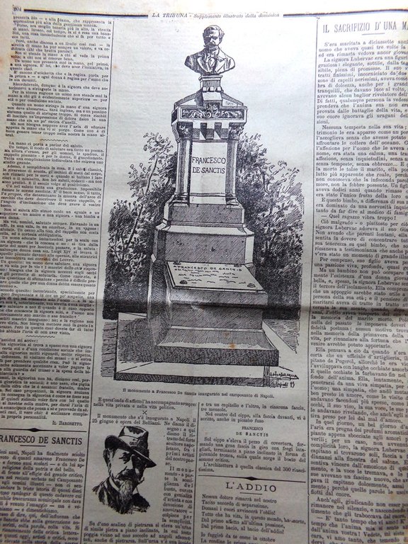 La Tribuna Illustrata 25 Giugno 1893 Anniversario di Custoza Spaventa …