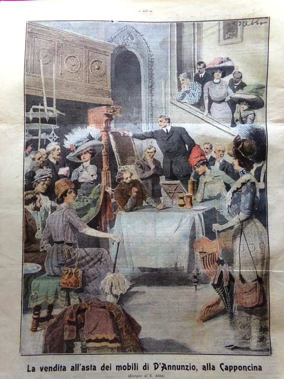 La Tribuna Illustrata 25 Giugno 1911 D'Annunzio Capponcina Genzano Frey …