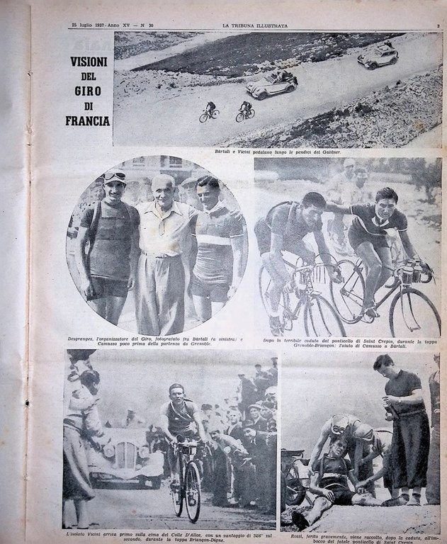 La Tribuna Illustrata 25 Luglio 1937 Tour de France Cinema …