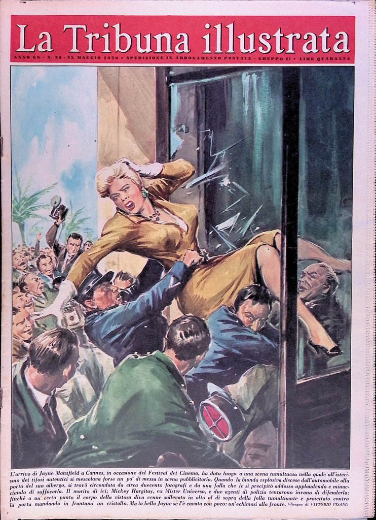 La Tribuna Illustrata 25 Maggio 1958 Jayne Mansfield Cannes Gronchi …
