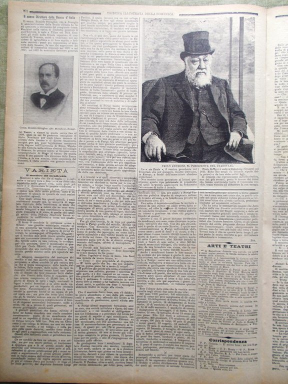 La Tribuna Illustrata 25 Novembre 1900 Kruger Transvaal Attentato a …