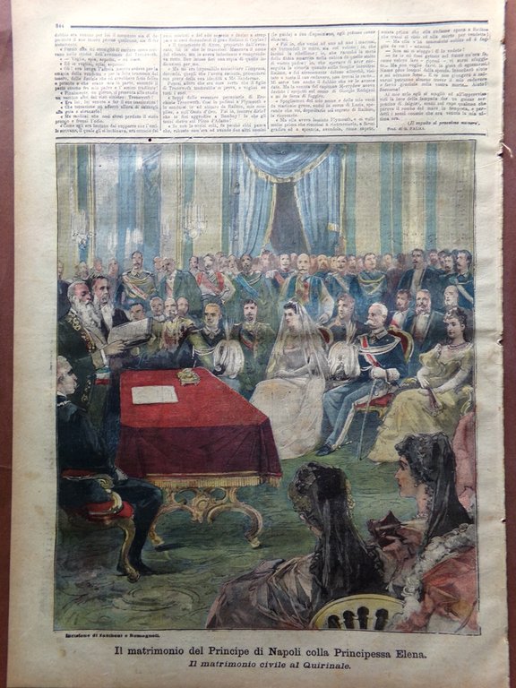 La Tribuna Illustrata 25 Ottobre 1896 Matrimonio Elena Principe di …