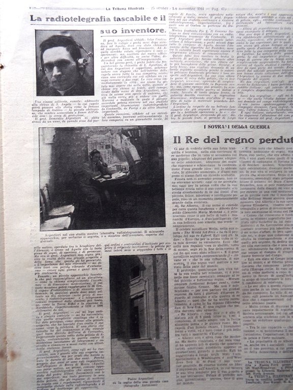 La Tribuna Illustrata 25 Ottobre 1914 WW1 Argentieri Zupelli Re … | Immagine Gallery 4