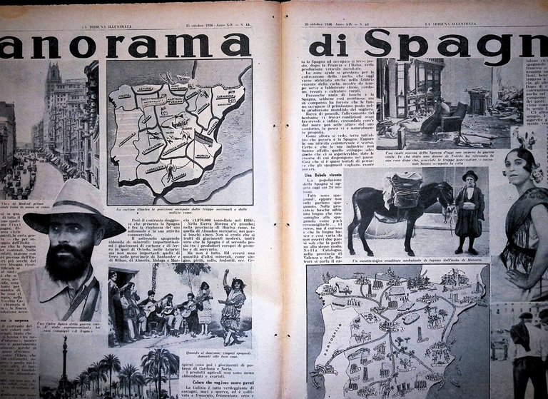 La Tribuna Illustrata 25 Ottobre 1936 Cristiani Spagnoli Proh Graziani …