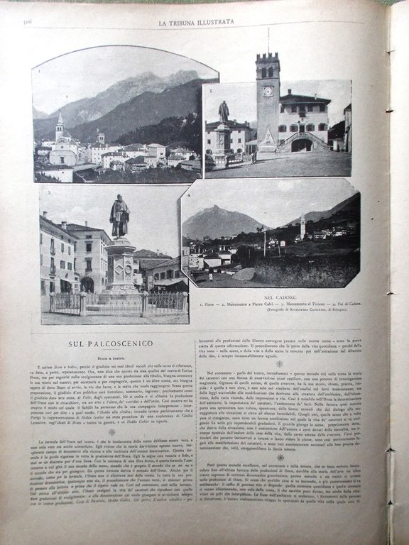 La Tribuna Illustrata 25 Settembre 1892 Cadore Pieve Ponte sul …