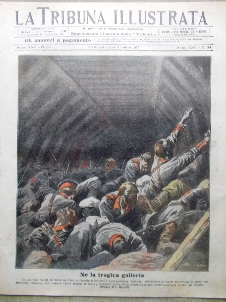 La Tribuna Illustrata 26 Agosto 1917 WW1 Miseria in Germania …