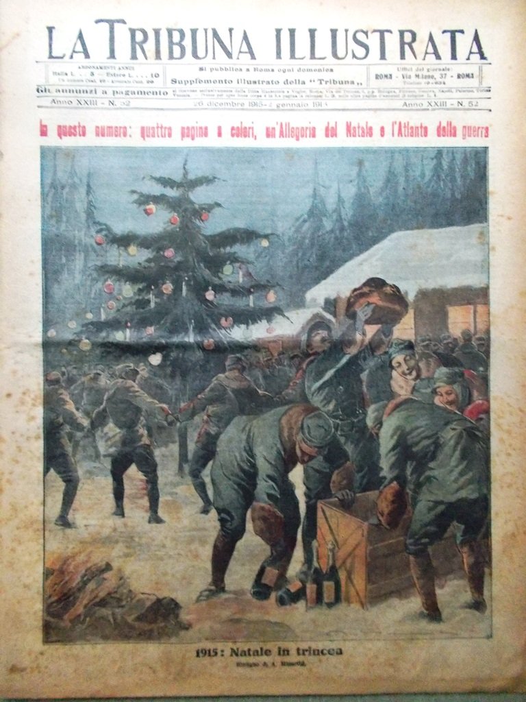 La Tribuna Illustrata 26 Dicembre 1915 WW1 Salonicco Edison Bezzecca …