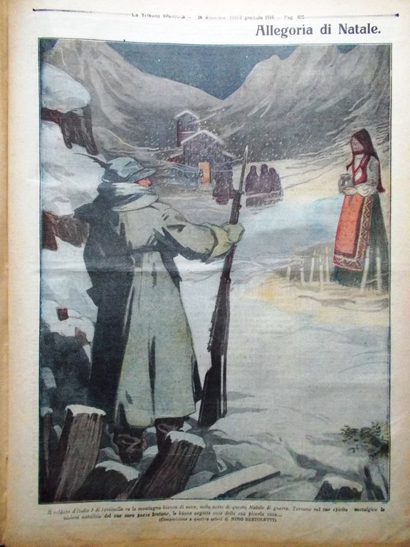 La Tribuna Illustrata 26 Dicembre 1915 WW1 Salonicco Edison Bezzecca …