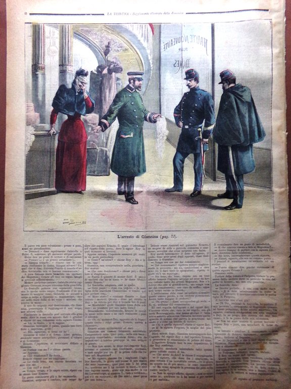 La Tribuna Illustrata 26 Febbraio 1893 Leone XIII Notarbartolo Ferdinando …