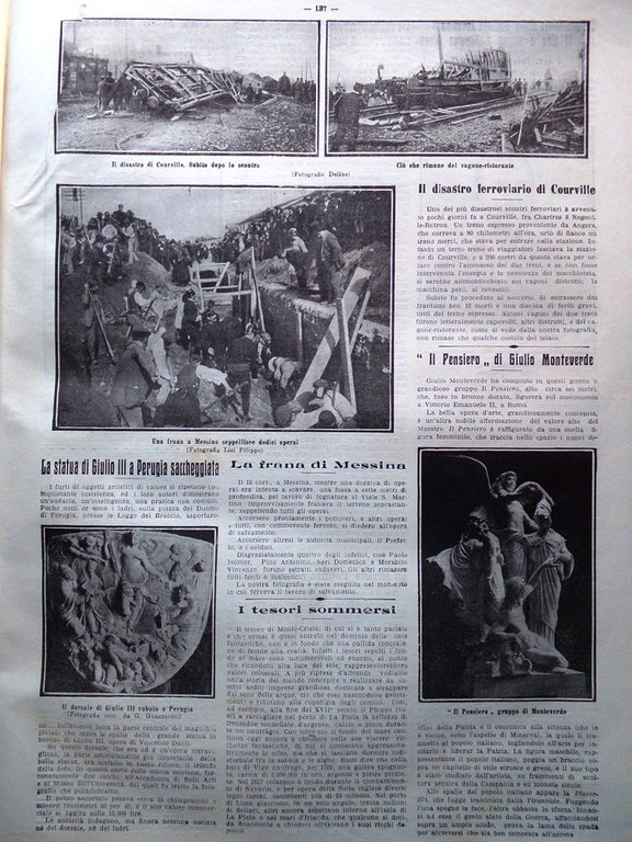 La Tribuna Illustrata 26 Febbraio 1911 Gare Aviazione Frana Messina …