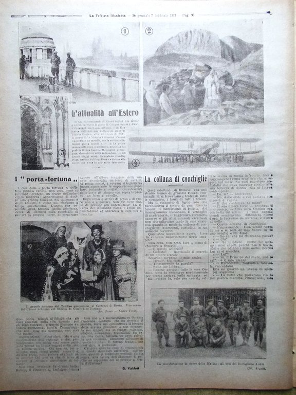 La Tribuna Illustrata 26 Gennaio 1919 Capodistria Eva Rodin Trittico …