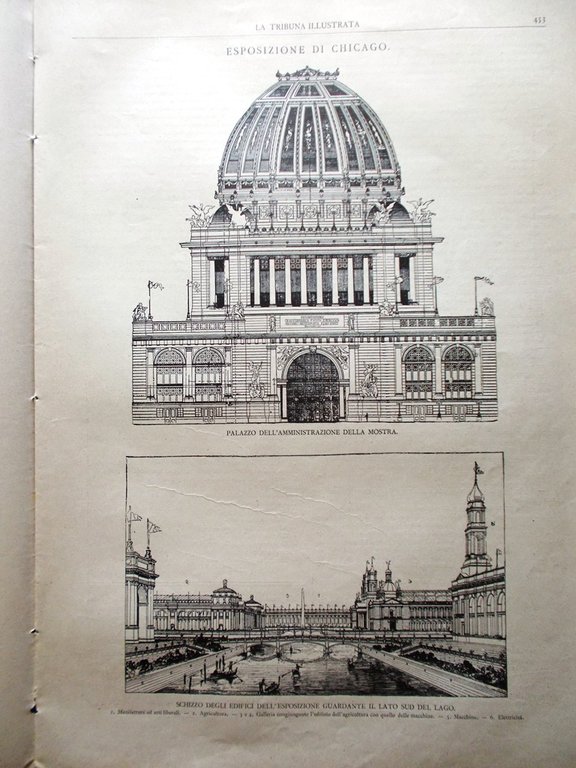 La Tribuna Illustrata 26 Luglio 1891 Salisbury Esposizione Chicago Danton …