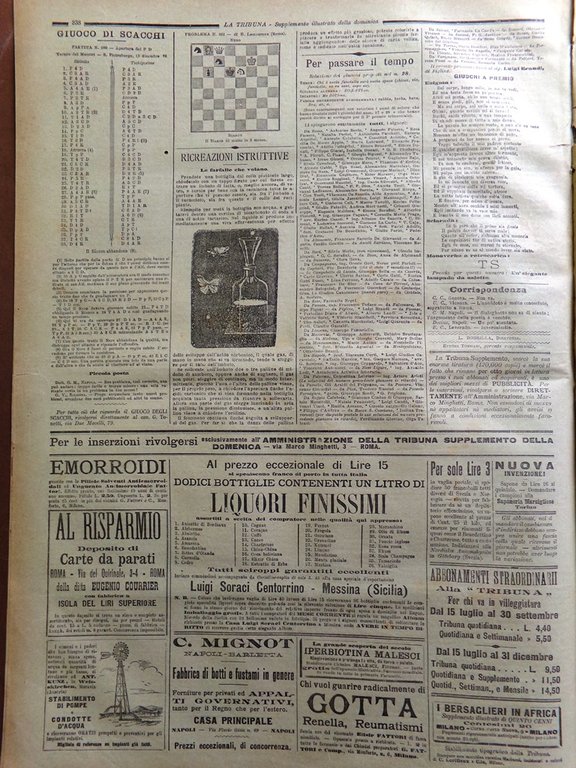 La Tribuna Illustrata 26 Luglio 1896 Attentato Faure La Valletta …