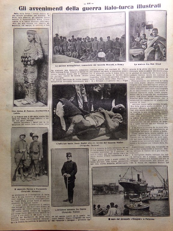 La Tribuna Illustrata 26 Maggio 1912 Tubercolosi Gennaro Tura Guerra …