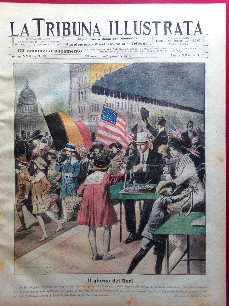 La Tribuna Illustrata 26 Maggio 1918 WW1 Conquista Monte Corno … | Immagine principale