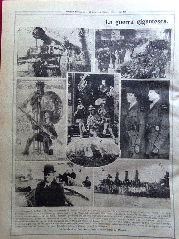 La Tribuna Illustrata 26 Maggio 1918 WW1 Conquista Monte Corno … | Immagine Gallery 2