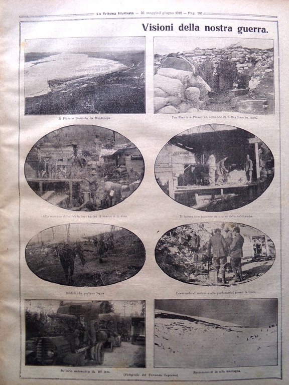 La Tribuna Illustrata 26 Maggio 1918 WW1 Conquista Monte Corno … | Immagine Gallery 4