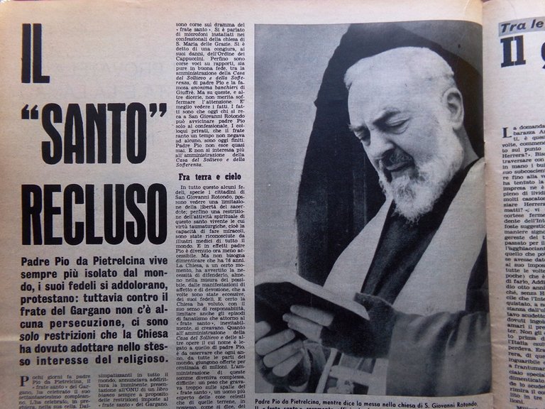 La Tribuna Illustrata 26 Maggio 1963 Padre Pio Scudetto Inter …