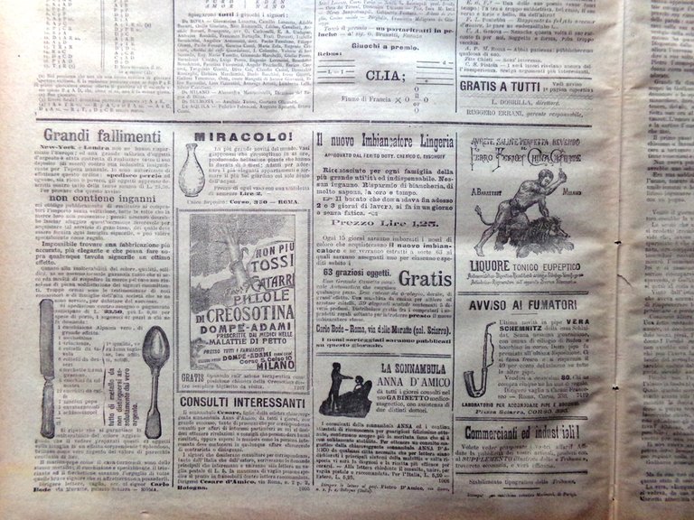 La Tribuna Illustrata 26 Novembre 1893 Zanardelli Camera flammarion Fine …