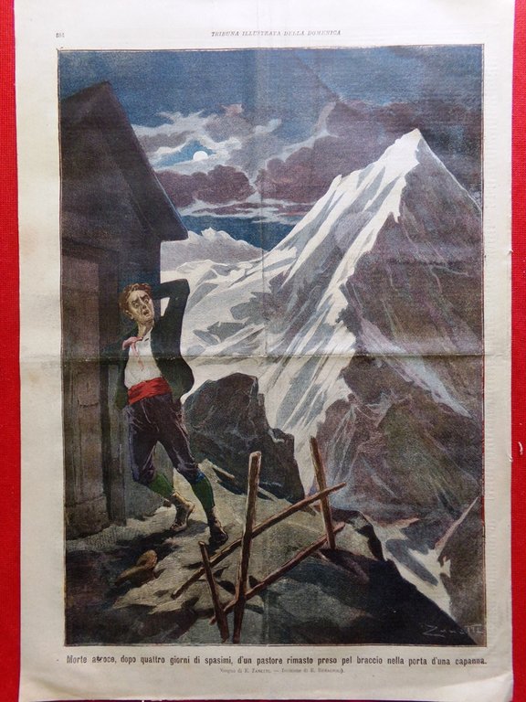 La Tribuna Illustrata 26 Novembre 1899 Motociclo Villari Camera Deputati …