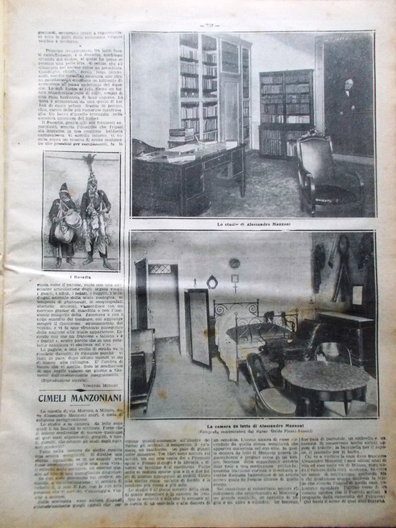 La Tribuna Illustrata 26 Novembre 1911 Cimeli di Manzoni Rivolta …