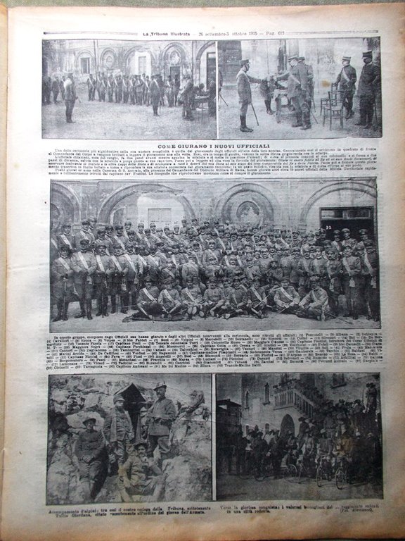 La Tribuna Illustrata 26 Settembre 1915 WW1 Adige Tobiaco Monte …