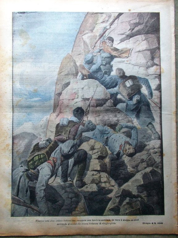 La Tribuna Illustrata 26 Settembre 1915 WW1 Adige Tobiaco Monte …