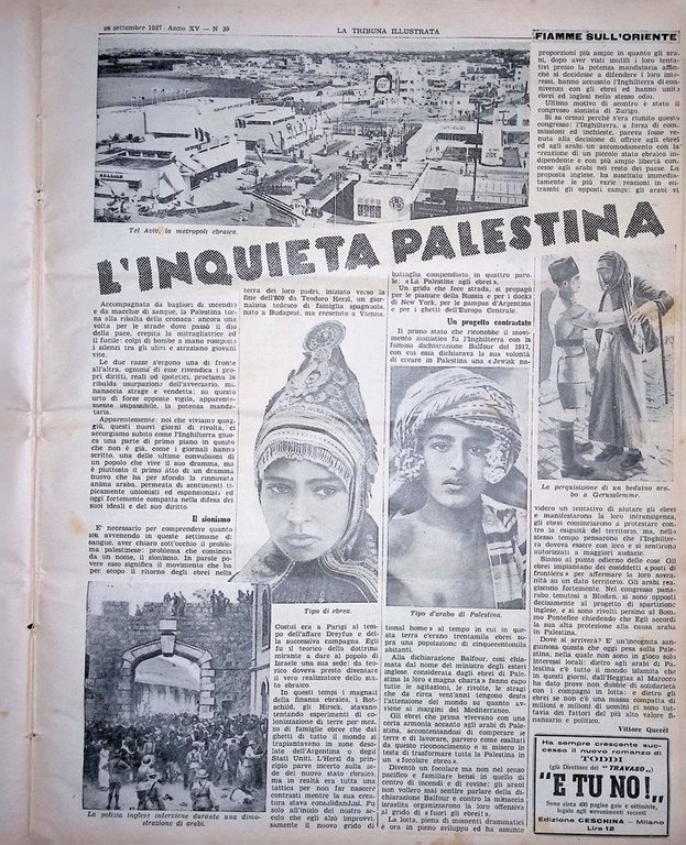 La Tribuna Illustrata 26 Settembre 1937 Berchtesgaden Palestina Maghi del …