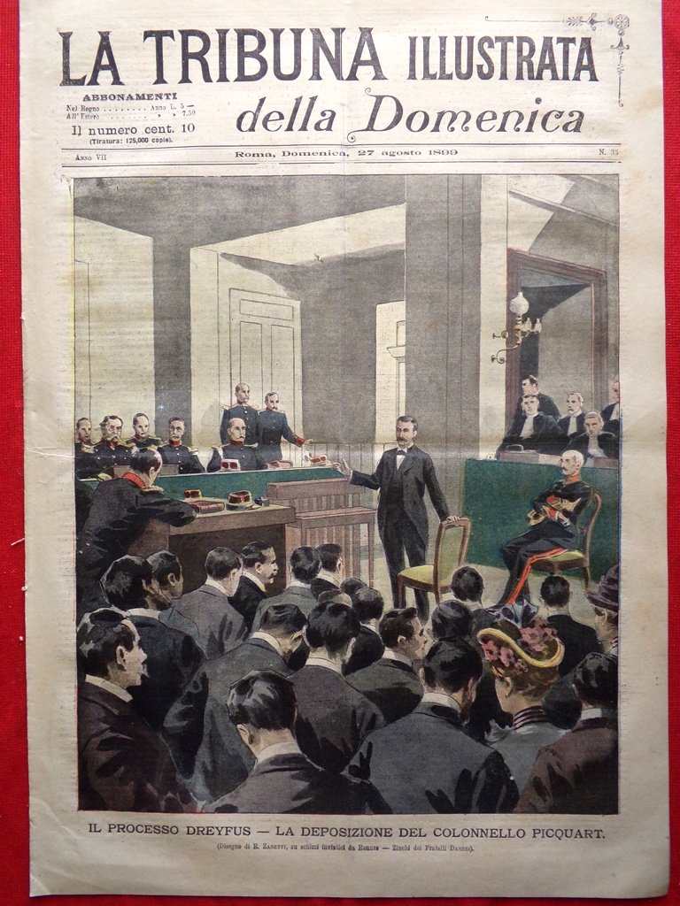 La Tribuna Illustrata 27 Agosto 1899 Dreyfus Jules Guérin Batterie …