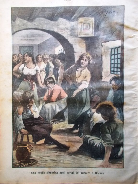 La Tribuna Illustrata 27 Agosto 1905 Linda Murri Grammichele Eclisse …