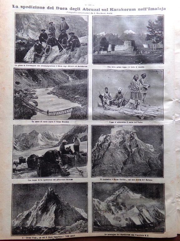 La Tribuna Illustrata 27 Febbraio 1910 Duca Abruzzi Karakorum Centenario …