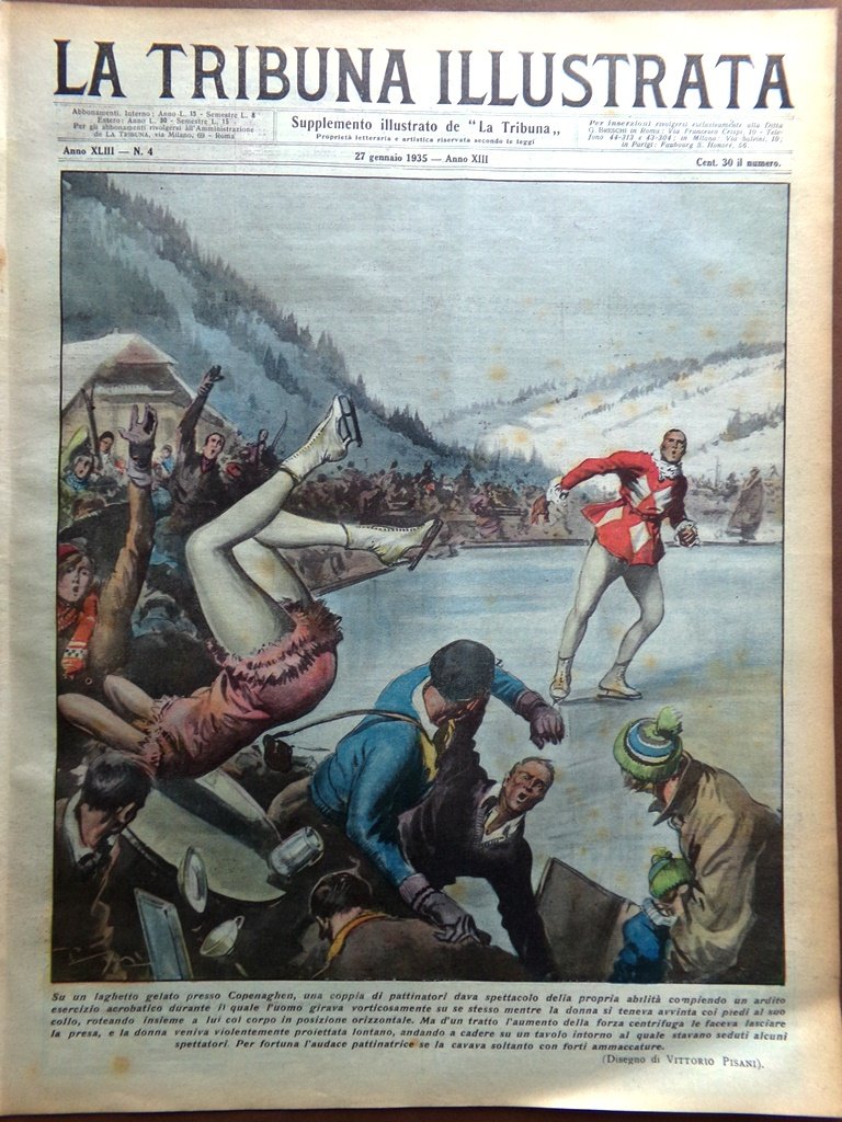 La Tribuna Illustrata 27 Gennaio 1935 Ewing Ulivo Garbo Tibesti …