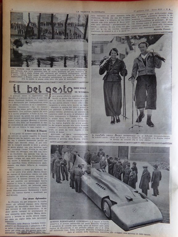 La Tribuna Illustrata 27 Gennaio 1935 Ewing Ulivo Garbo Tibesti …