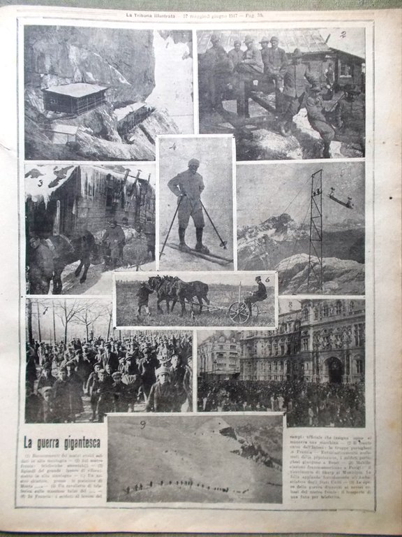 La Tribuna Illustrata 27 Maggio 1917 WW1 Ernesto Ferrero Flotta …