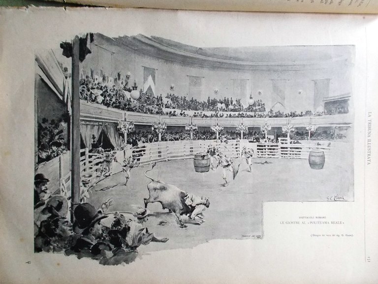 La Tribuna Illustrata 27 Marzo 1892 Piena del Tevere Politeama …