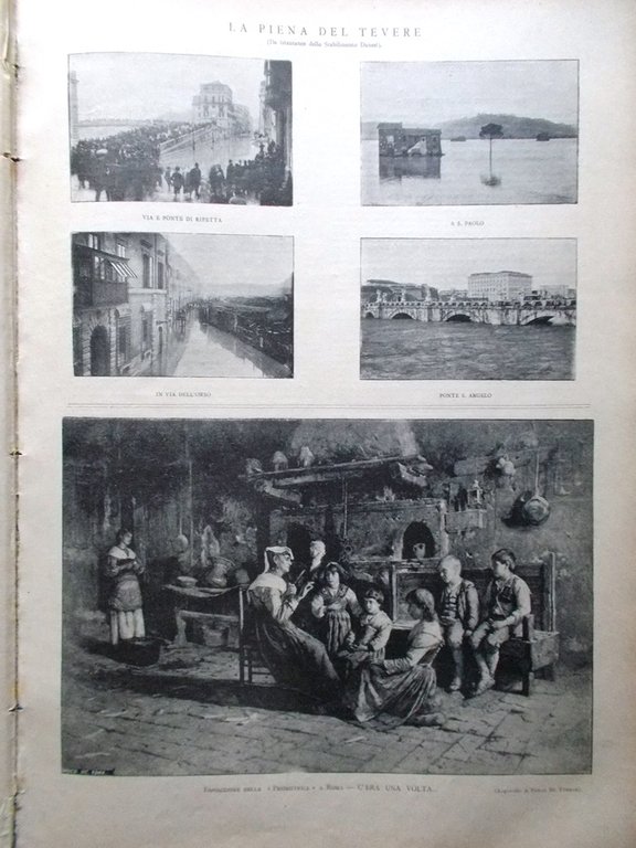 La Tribuna Illustrata 27 Marzo 1892 Piena del Tevere Politeama …