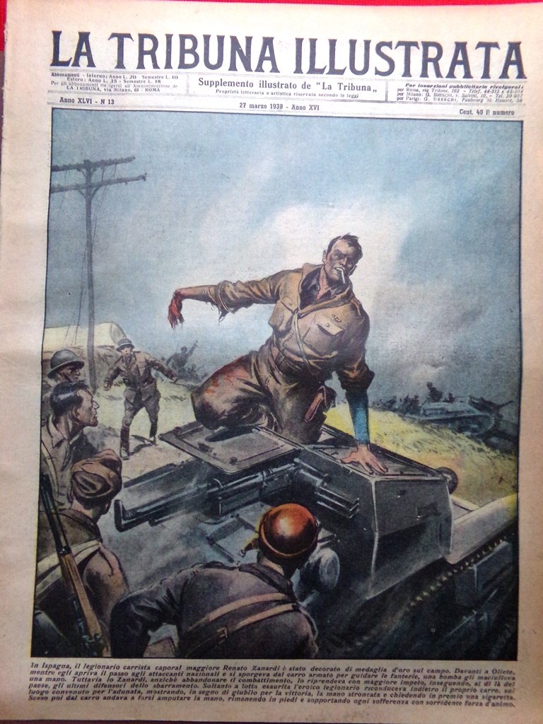 La Tribuna Illustrata 27 Marzo 1938 Renato Zanardo Vita Controfigura …