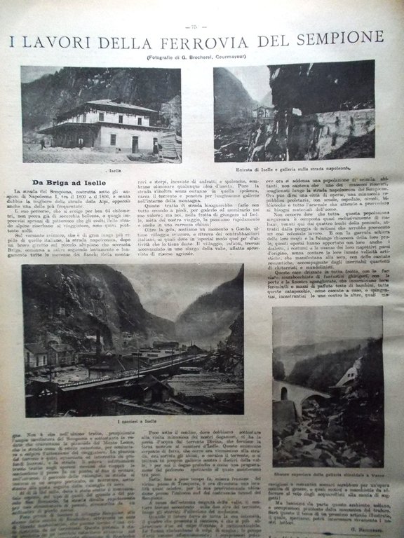 La Tribuna Illustrata 27 Novembre 1904 Camera Deputati Ferrovia Sempione …