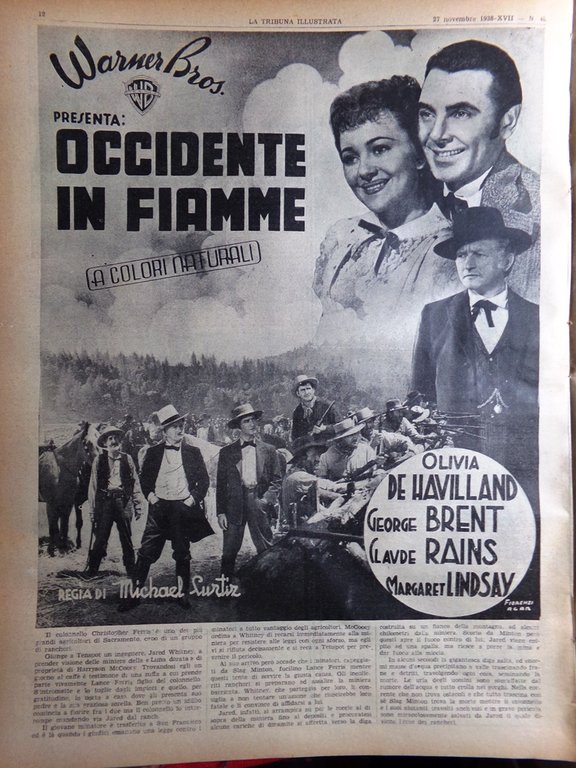 La Tribuna Illustrata 27 Novembre 1938 Luigi XI Siluro Petrolio …