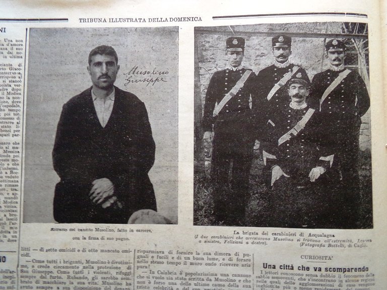 La Tribuna Illustrata 27 Ottobre 1901 Arresto del Brigante Musolino …